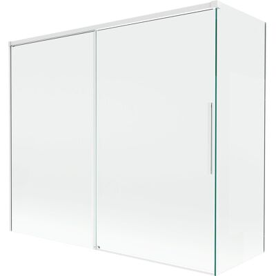 Mexen Rox parawan nawannowy 2-skrzydłowy rozsuwany 180 + 90 x 150 cm, transparent, biały - 8C9-180-090-20-00 Mexen Rox parawan nawannowy 2-skrzydłowy rozsuwany 180 + 90 x 150 cm, transparent, biały - 8C9-180-090-20-00