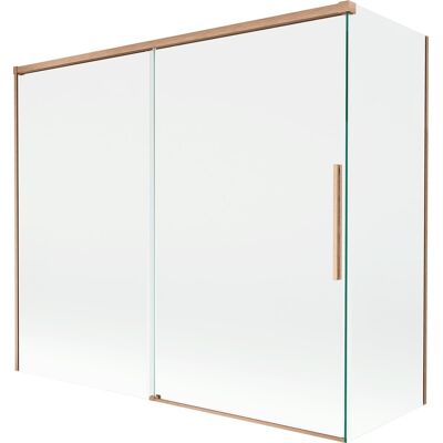 Mexen Rox parawan nawannowy 2-skrzydłowy rozsuwany 180 + 90 x 150 cm, transparent, miedż szczotkowana - 8C9-180-090-65-00 Mexen Rox parawan nawannowy 2-skrzydłowy rozsuwany 180 + 90 x 150 cm, transparent, miedż szczotkowana - 8C9-180-090-65-00