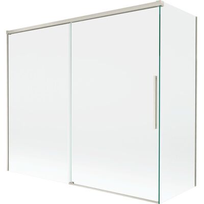 Mexen Rox parawan nawannowy 2-skrzydłowy rozsuwany 180 + 90 x 150 cm, transparent, nikiel szczotkowany - 8C9-180-090-97-00 Mexen Rox parawan nawannowy 2-skrzydłowy rozsuwany 180 + 90 x 150 cm, transparent, nikiel szczotkowany - 8C9-180-090-97-00