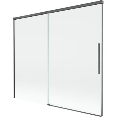 Mexen Rox parawan nawannowy 2-skrzydłowy rozsuwany 180 x 150 cm, transparent, gun gray szczotkowany - 8C9-180-001-66-00 Mexen Rox parawan nawannowy 2-skrzydłowy rozsuwany 180 x 150 cm, transparent, gun gray szczotkowany - 8C9-180-001-66-00
