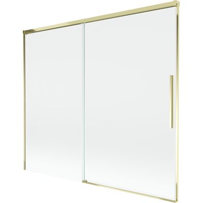 Mexen Rox parawan nawannowy 2-skrzydłowy rozsuwany 180 x 150 cm, transparent, złoty - 8C9-180-001-50-00 Mexen Rox parawan nawannowy 2-skrzydłowy rozsuwany 180 x 150 cm, transparent, złoty - 8C9-180-001-50-00