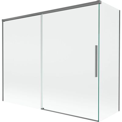 Mexen Rox parawan nawannowy 2-skrzydłowy rozsuwany 190 + 80 x 150 cm, transparent, gun metal - 8C9-190-080-95-00 Mexen Rox parawan nawannowy 2-skrzydłowy rozsuwany 190 + 80 x 150 cm, transparent, gun metal - 8C9-190-080-95-00