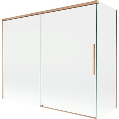 Mexen Rox parawan nawannowy 2-skrzydłowy rozsuwany 190 + 80 x 150 cm, transparent, miedż szczotkowana - 8C9-190-080-65-00 Mexen Rox parawan nawannowy 2-skrzydłowy rozsuwany 190 + 80 x 150 cm, transparent, miedż szczotkowana - 8C9-190-080-65-00