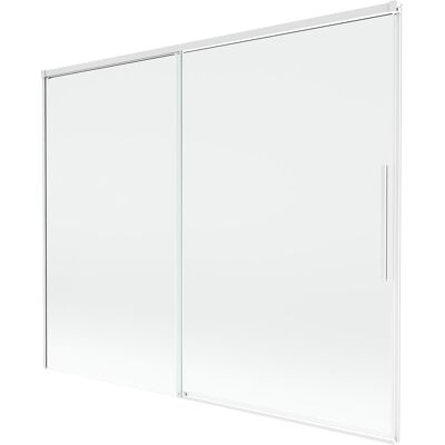 Mexen Rox parawan nawannowy 2-skrzydłowy rozsuwany 190 x 150 cm, transparent, biały - 8C9-190-001-20-00 Mexen Rox parawan nawannowy 2-skrzydłowy rozsuwany 190 x 150 cm, transparent, biały - 8C9-190-001-20-00