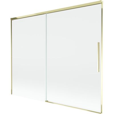 Mexen Rox parawan nawannowy 2-skrzydłowy rozsuwany 190 x 150 cm, transparent, złoty - 8C9-190-001-50-00 Mexen Rox parawan nawannowy 2-skrzydłowy rozsuwany 190 x 150 cm, transparent, złoty - 8C9-190-001-50-00