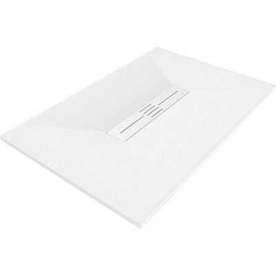 Mexen Toro brodzik prostokątny SMC 110 x 80 cm, biały, maskownica biała - 43108011-W Mexen Toro brodzik prostokątny SMC 110 x 80 cm, biały, maskownica biała - 43108011-W