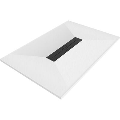 Mexen Toro brodzik prostokątny SMC 120 x 80 cm, biały, maskownica czarna - 43108012-B Mexen Toro brodzik prostokątny SMC 120 x 80 cm, biały, maskownica czarna - 43108012-B