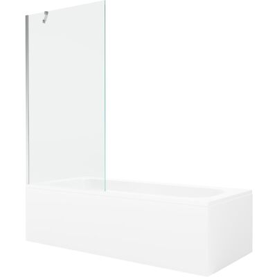 Mexen Vega wanna prostokątna 160 x 70 cm z obudową i parawanem 1-skrzydłowym 90 cm, transparent, chrom Mexen Vega wanna prostokątna 160 x 70 cm z obudową i parawanem 1-skrzydłowym 90 cm, transparent, chrom