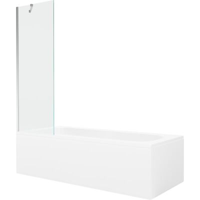 Mexen Vega wanna prostokątna 170 x 70 cm z obudową i parawanem 1-skrzydłowym 60 cm, transparent, chrom Mexen Vega wanna prostokątna 170 x 70 cm z obudową i parawanem 1-skrzydłowym 60 cm, transparent, chrom