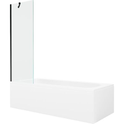 Mexen Vega wanna prostokątna 170 x 70 cm z obudową i parawanem 1-skrzydłowym 60 cm, transparent, czarny Mexen Vega wanna prostokątna 170 x 70 cm z obudową i parawanem 1-skrzydłowym 60 cm, transparent, czarny