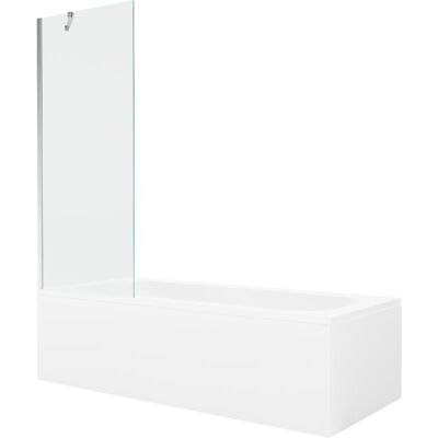 Mexen Vega wanna prostokątna 170 x 70 cm z obudową i parawanem 1-skrzydłowym 70 cm, transparent, chrom Mexen Vega wanna prostokątna 170 x 70 cm z obudową i parawanem 1-skrzydłowym 70 cm, transparent, chrom