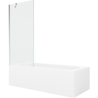 Mexen Vega wanna prostokątna 170 x 70 cm z obudową i parawanem 1-skrzydłowym 80 cm, transparent, chrom Mexen Vega wanna prostokątna 170 x 70 cm z obudową i parawanem 1-skrzydłowym 80 cm, transparent, chrom