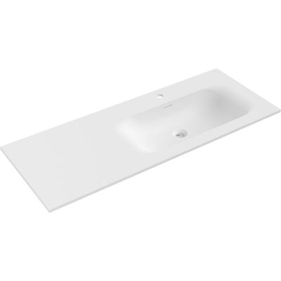Mexen Vela umywalka wpuszczana w blat prawa 121 x 46,5 cm, biała mat - 25231201P Mexen Vela umywalka wpuszczana w blat prawa 121 x 46,5 cm, biała mat - 25231201P