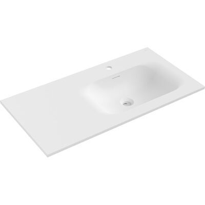 Mexen Vela umywalka wpuszczana w blat prawa 91 x 46,5 cm, biała mat - 25239001P Mexen Vela umywalka wpuszczana w blat prawa 91 x 46,5 cm, biała mat - 25239001P