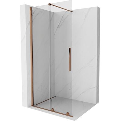 Mexen Velar drzwi prysznicowe rozsuwane Walk-in 100 cm, transparent, różowe złoto Mexen Velar drzwi prysznicowe rozsuwane Walk-in 100 cm, transparent, różowe złoto