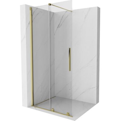 Mexen Velar drzwi prysznicowe rozsuwane Walk-in 110 cm, transparent, złote Mexen Velar drzwi prysznicowe rozsuwane Walk-in 110 cm, transparent, złote