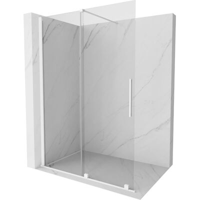 Mexen Velar drzwi prysznicowe rozsuwane Walk-in 130 cm, transparent, białe Mexen Velar drzwi prysznicowe rozsuwane Walk-in 130 cm, transparent, białe