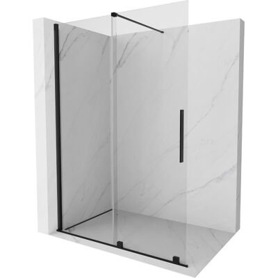 Mexen Velar drzwi prysznicowe rozsuwane Walk-in 130 cm, transparent, czarne Mexen Velar drzwi prysznicowe rozsuwane Walk-in 130 cm, transparent, czarne