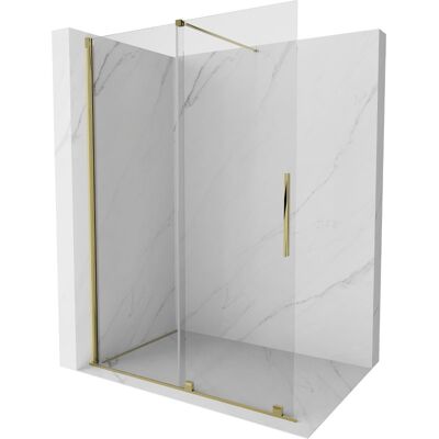 Mexen Velar drzwi prysznicowe rozsuwane Walk-in 130 cm, transparent, złote Mexen Velar drzwi prysznicowe rozsuwane Walk-in 130 cm, transparent, złote