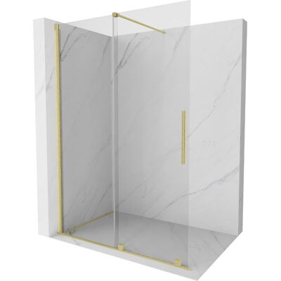 Mexen Velar drzwi prysznicowe rozsuwane Walk-in 130 cm, transparent, złote szczotkowane Mexen Velar drzwi prysznicowe rozsuwane Walk-in 130 cm, transparent, złote szczotkowane