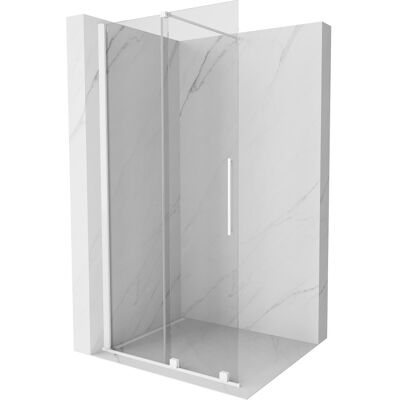 Mexen Velar drzwi prysznicowe rozsuwane Walk-in 85 cm, transparent, białe Mexen Velar drzwi prysznicowe rozsuwane Walk-in 85 cm, transparent, białe