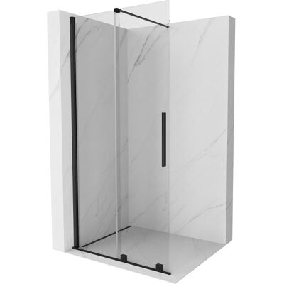Mexen Velar drzwi prysznicowe rozsuwane Walk-in 85 cm, transparent, czarne Mexen Velar drzwi prysznicowe rozsuwane Walk-in 85 cm, transparent, czarne