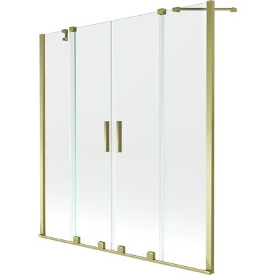 Mexen Velar Duo parawan nawannowy 2-skrzydłowy przesuwny 150 x 150 cm, transparent, złoty Mexen Velar Duo parawan nawannowy 2-skrzydłowy przesuwny 150 x 150 cm, transparent, złoty