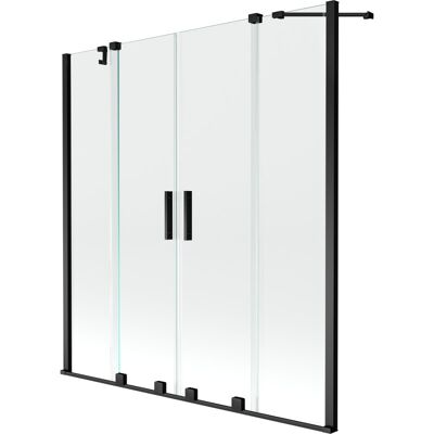 Mexen Velar Duo parawan nawannowy 2-skrzydłowy przesuwny 160 x 150 cm, transparent, czarny Mexen Velar Duo parawan nawannowy 2-skrzydłowy przesuwny 160 x 150 cm, transparent, czarny