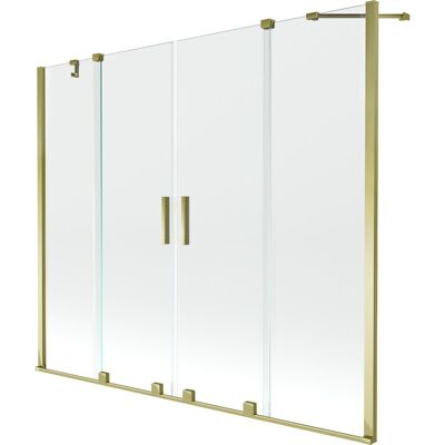 Mexen Velar Duo parawan nawannowy 2-skrzydłowy przesuwny 170 x 150 cm, transparent, złoty Mexen Velar Duo parawan nawannowy 2-skrzydłowy przesuwny 170 x 150 cm, transparent, złoty