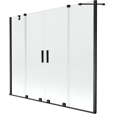 Mexen Velar Duo parawan nawannowy 2-skrzydłowy przesuwny 200 x 150 cm, transparent, czarny Mexen Velar Duo parawan nawannowy 2-skrzydłowy przesuwny 200 x 150 cm, transparent, czarny