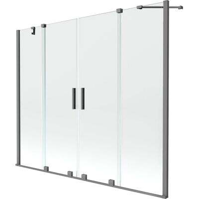 Mexen Velar Duo parawan nawannowy 2-skrzydłowy rozsuwany 170 x 150 cm, transparent, gun metal - 896-170-000-02-95 Mexen Velar Duo parawan nawannowy 2-skrzydłowy rozsuwany 170 x 150 cm, transparent, gun metal - 896-170-000-02-95