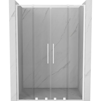 Mexen Velar L Duo drzwi prysznicowe rozsuwane 140 cm, transparent, białe - 871-140-003-02-20 Mexen Velar L Duo drzwi prysznicowe rozsuwane 140 cm, transparent, białe - 871-140-003-02-20