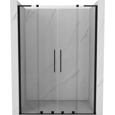 Mexen Velar L Duo drzwi prysznicowe rozsuwane 150 cm, transparent, czarne - 871-150-003-02-70 Mexen Velar L Duo drzwi prysznicowe rozsuwane 150 cm, transparent, czarne - 871-150-003-02-70