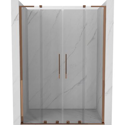 Mexen Velar L Duo drzwi prysznicowe rozsuwane 150 cm, transparent, różowe złoto - 871-150-003-02-60 Mexen Velar L Duo drzwi prysznicowe rozsuwane 150 cm, transparent, różowe złoto - 871-150-003-02-60