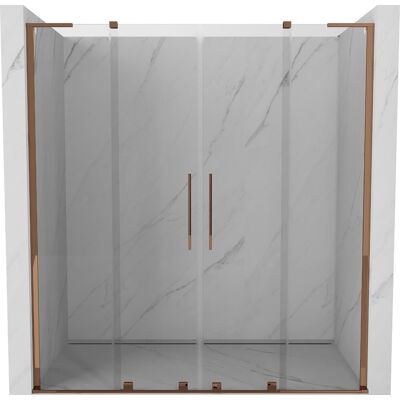 Mexen Velar L Duo drzwi prysznicowe rozsuwane 170 cm, transparent, różowe złoto - 871-170-003-02-60 Mexen Velar L Duo drzwi prysznicowe rozsuwane 170 cm, transparent, różowe złoto - 871-170-003-02-60