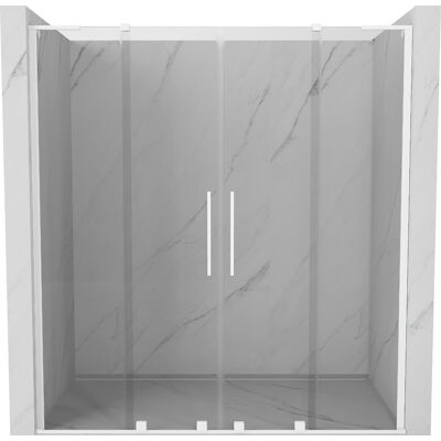 Mexen Velar L Duo drzwi prysznicowe rozsuwane 180 cm, transparent, białe - 871-180-003-02-20 Mexen Velar L Duo drzwi prysznicowe rozsuwane 180 cm, transparent, białe - 871-180-003-02-20