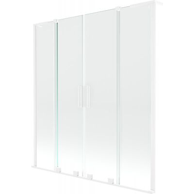 Mexen Velar L Duo parawan nawannowy 2-skrzydłowy rozsuwany 140 x 150 cm, transparent, biały - 896-140-003-02-20 Mexen Velar L Duo parawan nawannowy 2-skrzydłowy rozsuwany 140 x 150 cm, transparent, biały - 896-140-003-02-20
