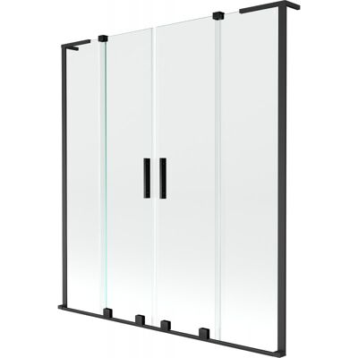 Mexen Velar L Duo parawan nawannowy 2-skrzydłowy rozsuwany 140 x 150 cm, transparent, czarny - 896-140-003-02-70 Mexen Velar L Duo parawan nawannowy 2-skrzydłowy rozsuwany 140 x 150 cm, transparent, czarny - 896-140-003-02-70
