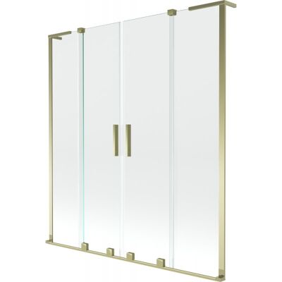 Mexen Velar L Duo parawan nawannowy 2-skrzydłowy rozsuwany 140 x 150 cm, transparent, złoty - 896-140-003-02-50 Mexen Velar L Duo parawan nawannowy 2-skrzydłowy rozsuwany 140 x 150 cm, transparent, złoty - 896-140-003-02-50