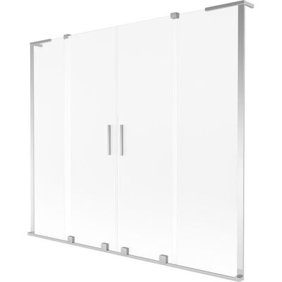Mexen Velar L Duo parawan nawannowy 2-skrzydłowy rozsuwany 180 x 150 cm, szron, chrom - 896-180-003-32-01 Mexen Velar L Duo parawan nawannowy 2-skrzydłowy rozsuwany 180 x 150 cm, szron, chrom - 896-180-003-32-01