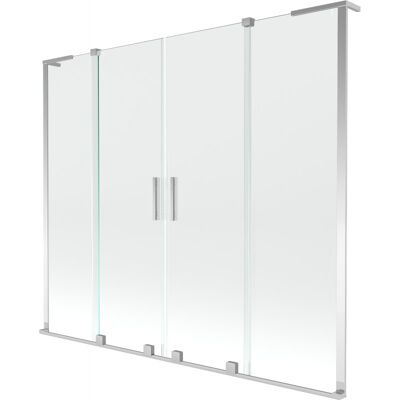 Mexen Velar L Duo parawan nawannowy 2-skrzydłowy rozsuwany 180 x 150 cm, transparent, chrom - 896-180-003-02-01 Mexen Velar L Duo parawan nawannowy 2-skrzydłowy rozsuwany 180 x 150 cm, transparent, chrom - 896-180-003-02-01