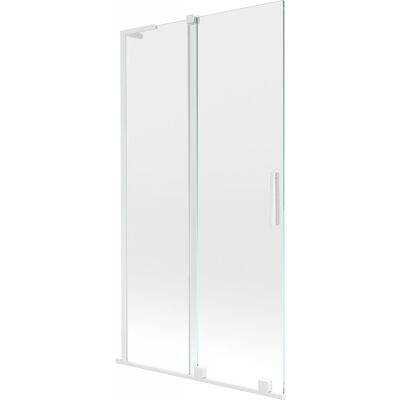 Mexen Velar L parawan nawannowy 2-skrzydłowy rozsuwany 100 x 150 cm, transparent, biały - 896-100-003-01-20 Mexen Velar L parawan nawannowy 2-skrzydłowy rozsuwany 100 x 150 cm, transparent, biały - 896-100-003-01-20