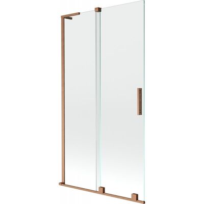 Mexen Velar L parawan nawannowy 2-skrzydłowy rozsuwany 100 x 150 cm, transparent, miedź szczotkowana - 896-100-003-01-65 Mexen Velar L parawan nawannowy 2-skrzydłowy rozsuwany 100 x 150 cm, transparent, miedź szczotkowana - 896-100-003-01-65