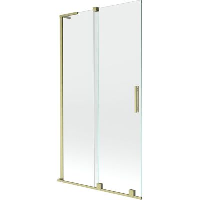 Mexen Velar L parawan nawannowy 2-skrzydłowy rozsuwany 100 x 150 cm, transparent, złoty szczotkowany - 896-100-003-01-55 Mexen Velar L parawan nawannowy 2-skrzydłowy rozsuwany 100 x 150 cm, transparent, złoty szczotkowany - 896-100-003-01-55