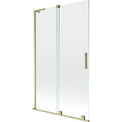 Mexen Velar L parawan nawannowy 2-skrzydłowy rozsuwany 110 x 150 cm, transparent, złoty szczotkowany - 896-110-003-01-55 Mexen Velar L parawan nawannowy 2-skrzydłowy rozsuwany 110 x 150 cm, transparent, złoty szczotkowany - 896-110-003-01-55