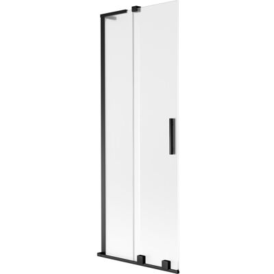 Mexen Velar L parawan nawannowy 2-skrzydłowy rozsuwany 75 x 150 cm, szron, czarny - 896-075-003-31-70 Mexen Velar L parawan nawannowy 2-skrzydłowy rozsuwany 75 x 150 cm, szron, czarny - 896-075-003-31-70