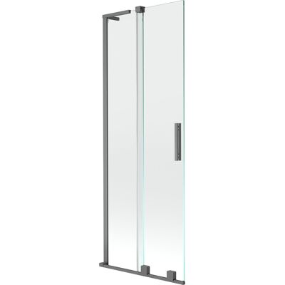 Mexen Velar L parawan nawannowy 2-skrzydłowy rozsuwany 75 x 150 cm, transparent, gun metal - 896-075-003-01-95 Mexen Velar L parawan nawannowy 2-skrzydłowy rozsuwany 75 x 150 cm, transparent, gun metal - 896-075-003-01-95