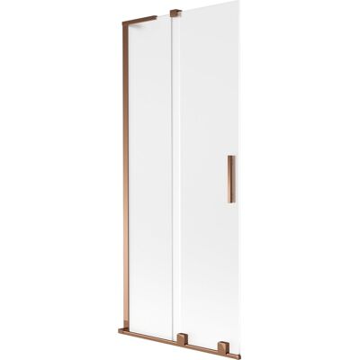 Mexen Velar L parawan nawannowy 2-skrzydłowy rozsuwany 85 x 150 cm, szron, różowe złoto - 896-085-003-31-60 Mexen Velar L parawan nawannowy 2-skrzydłowy rozsuwany 85 x 150 cm, szron, różowe złoto - 896-085-003-31-60