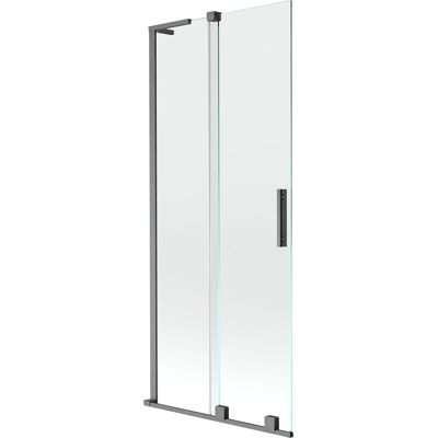 Mexen Velar L parawan nawannowy 2-skrzydłowy rozsuwany 85 x 150 cm, transparent, gun gray szczotkowany - 896-085-003-01-66 Mexen Velar L parawan nawannowy 2-skrzydłowy rozsuwany 85 x 150 cm, transparent, gun gray szczotkowany - 896-085-003-01-66