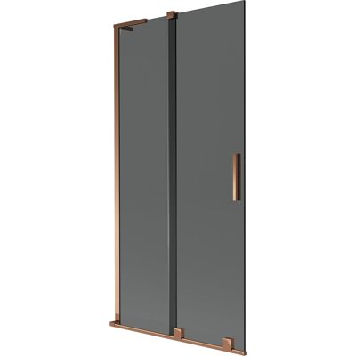 Mexen Velar L parawan nawannowy 2-skrzydłowy rozsuwany 90 x 150 cm, grafit, różowe złoto - 896-090-003-41-60 Mexen Velar L parawan nawannowy 2-skrzydłowy rozsuwany 90 x 150 cm, grafit, różowe złoto - 896-090-003-41-60